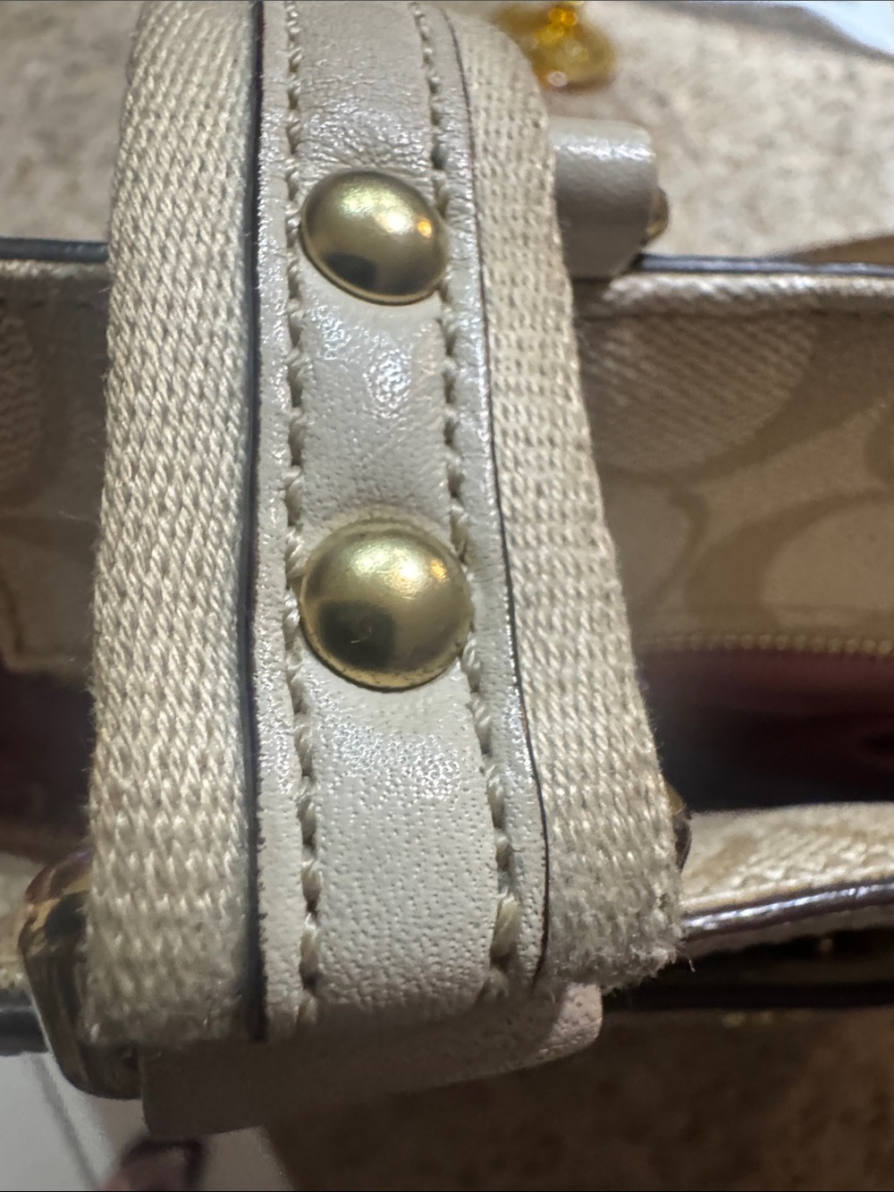 Authentic vintage Coach Beige Signature heritage Tote - Picture 10 of 14